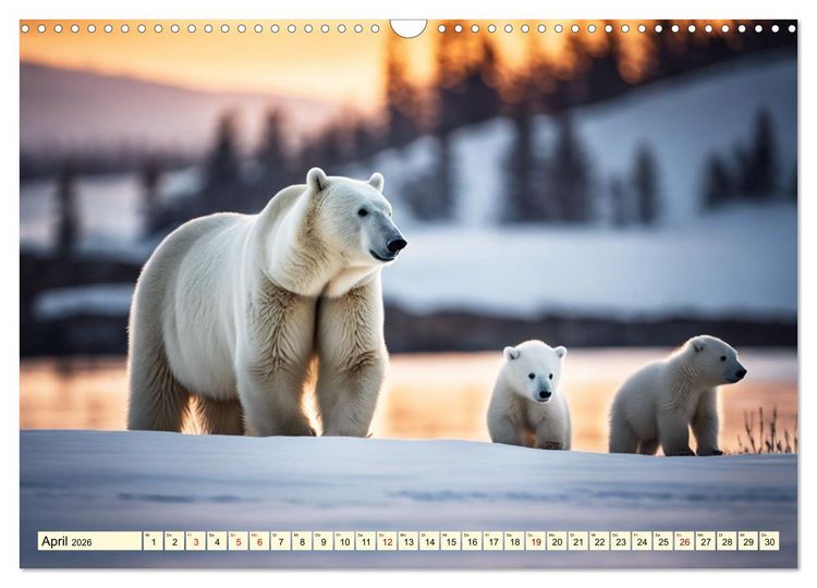 Produktbild: Eisb&auml;ren im Fokus (Wandkalender 2026 DIN A3 quer), CALVENDO Monatskalender