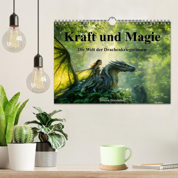 Produktbild: Kraft und Magie - Die Welt der Drachenkriegerinnen (Wandkalender 2026 DIN A4 quer), CALVENDO Monatskalender