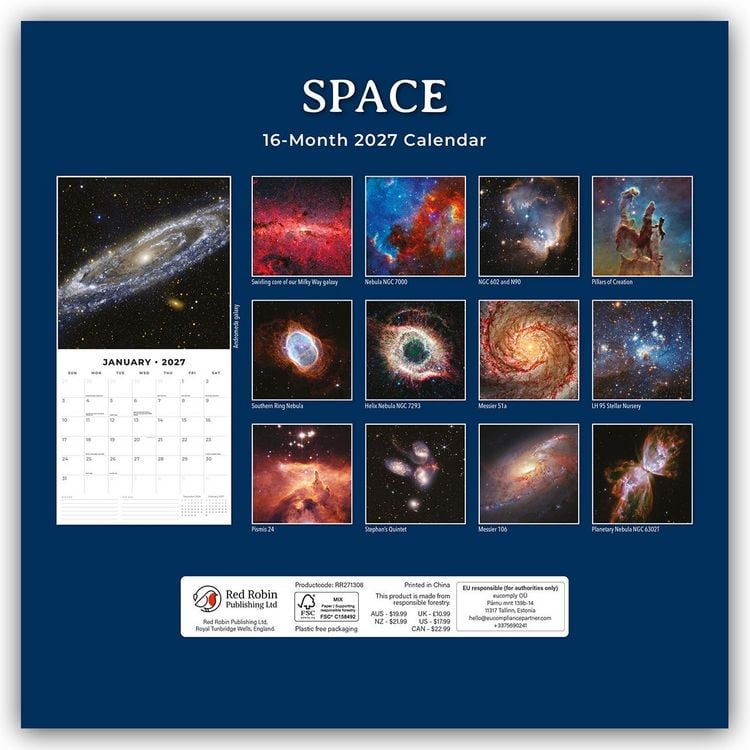 Produktbild: Space &ndash; Faszinierendes Weltall 2027 &ndash; 16-Monatskalender