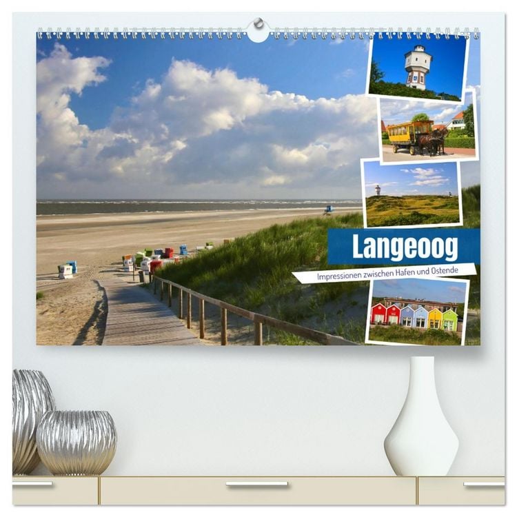 Produktbild: Langeoog 2026. Impressionen zwischen Hafen und Ostende (hochwertiger Premium Wandkalender 2026 DIN A2 quer), Kunstdruck in Hochglanz