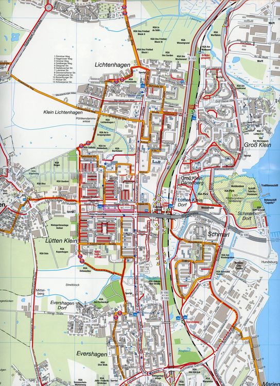 Produktbild: Fahrradstadtplan Rostock