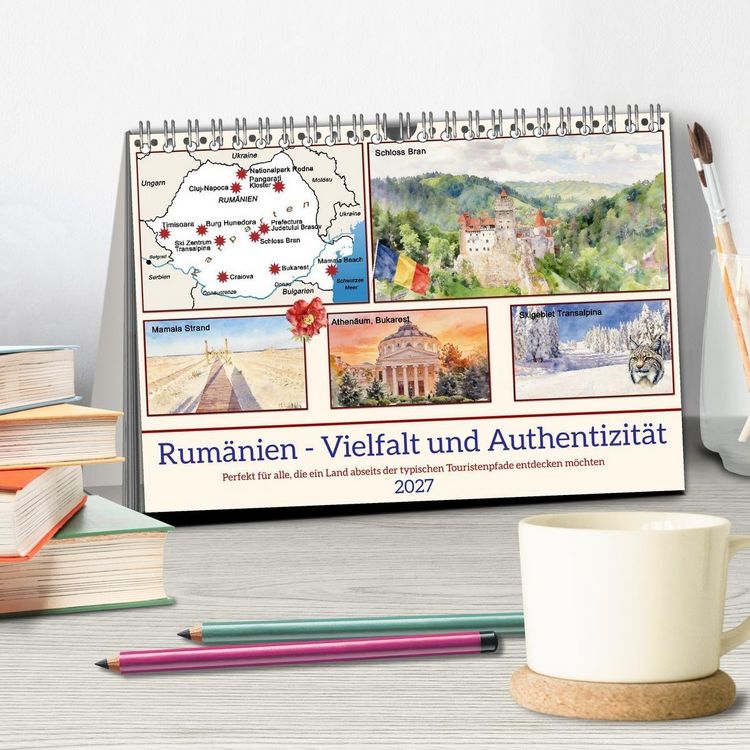 Produktbild: Rum&auml;nien - Vielfalt und Authentizit&auml;t (Tischkalender 2027 DIN A5 quer), CALVENDO Monatskalender
