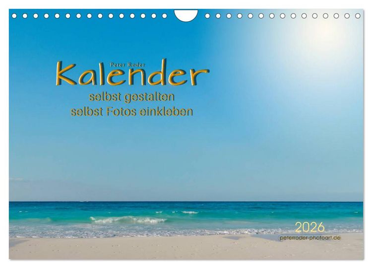 Produktbild: Kalender - selbst gestalten, Fotos selbst einkleben (Wandkalender 2026 DIN A4 quer), CALVENDO Monatskalender