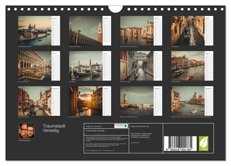 Produktbild: Traumstadt Venedig (Wandkalender 2026 DIN A4 quer), CALVENDO Monatskalender