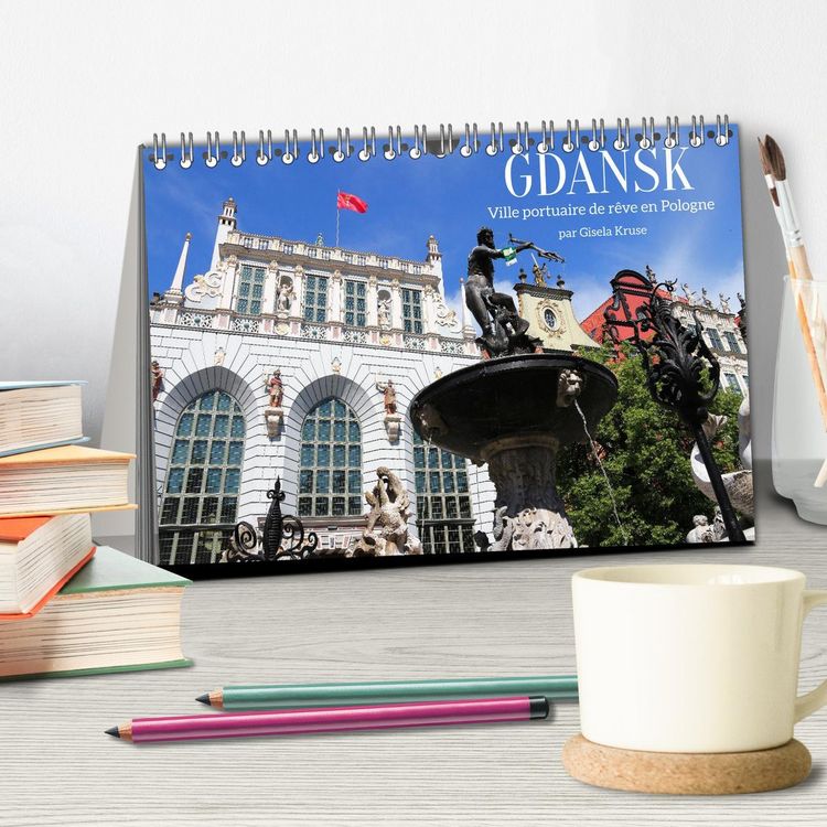 Produktbild: GDANSK - Ville portuaire de r&ecirc;ve en Pologne (Calendrier de bureau 2026 DIN A5 vertical), CALVENDO calendrier mensuel