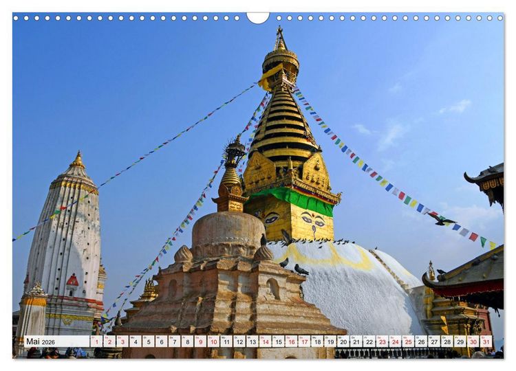 Produktbild: KATHMANDU, Nepals Hauptstadt (Wandkalender 2026 DIN A3 quer), CALVENDO Monatskalender