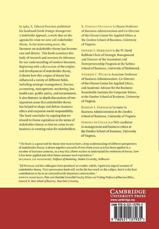 Produktbild: Stakeholder Theory