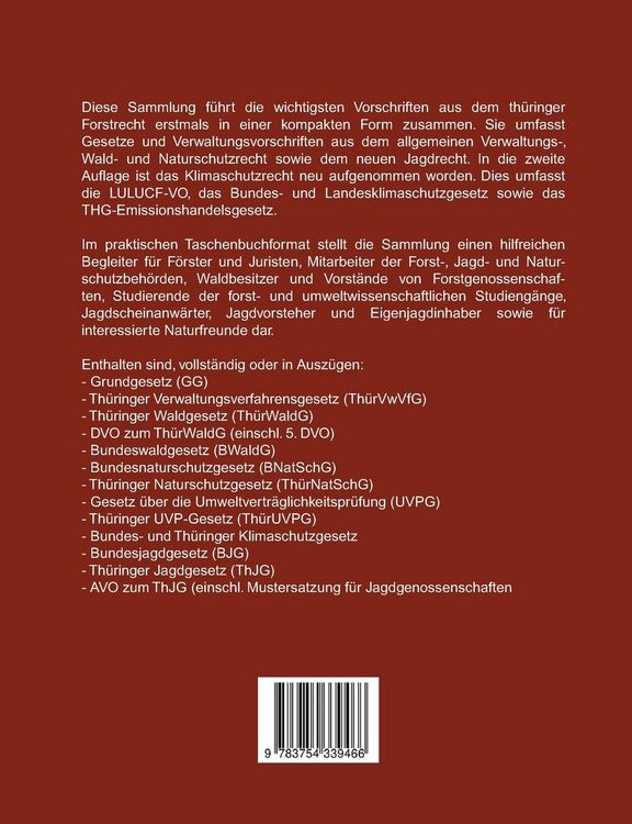 Produktbild: Forst- und Jagdrecht im Freistaat Th&uuml;ringen