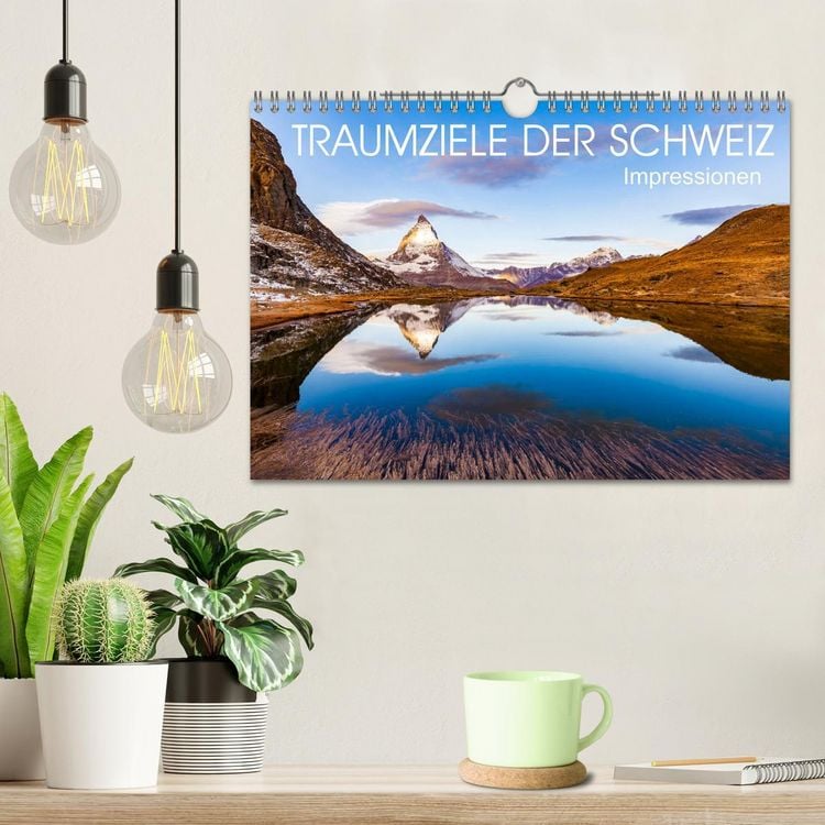 Produktbild: TRAUMZIELE DER SCHWEIZ Impressionen (Wandkalender 2026 DIN A4 quer), CALVENDO Monatskalender