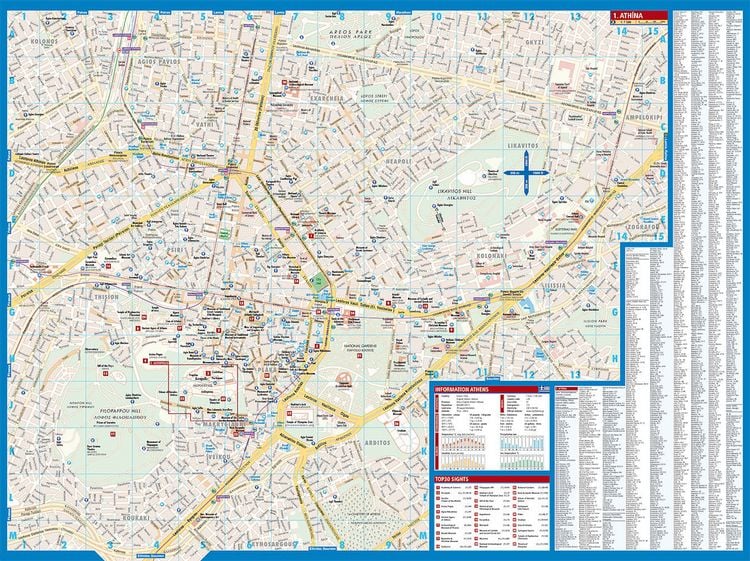 Produktbild: Athens, Athen, Borch Map
