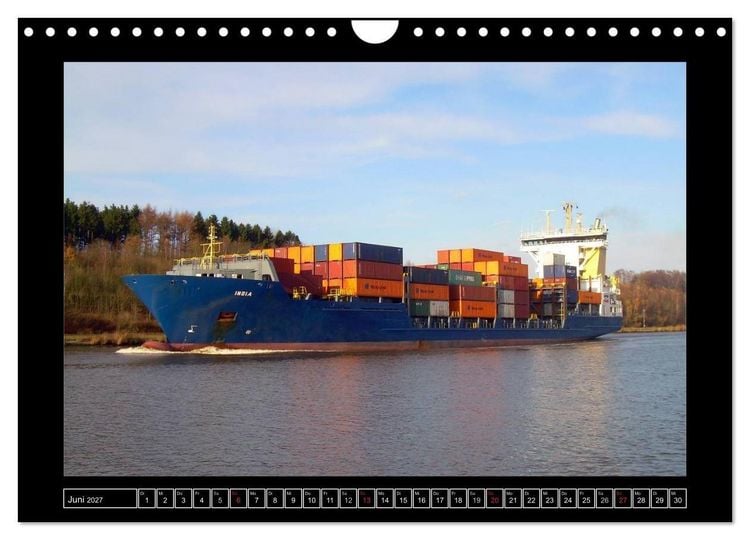 Produktbild: Containerschiffe (Wandkalender 2027 DIN A4 quer), CALVENDO Monatskalender