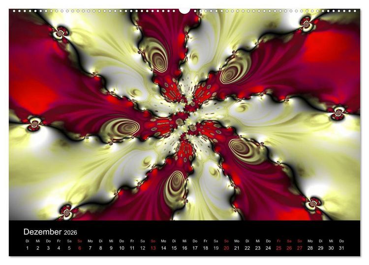 Produktbild: Fraktale Welten 2 (Wandkalender 2026 DIN A2 quer), CALVENDO Monatskalender