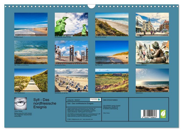 Produktbild: Sylt - Das nordfriesische Ereignis (Wandkalender 2026 DIN A3 quer), CALVENDO Monatskalender