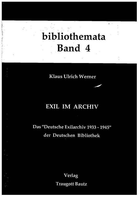 Produktbild: Exil im Archiv