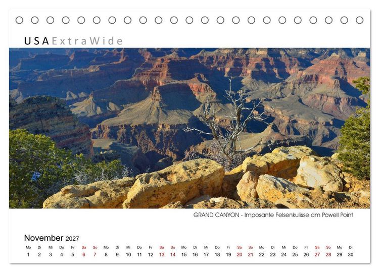 Produktbild: GRAND CANYON Panoramabilder (Tischkalender 2027 DIN A5 quer), CALVENDO Monatskalender
