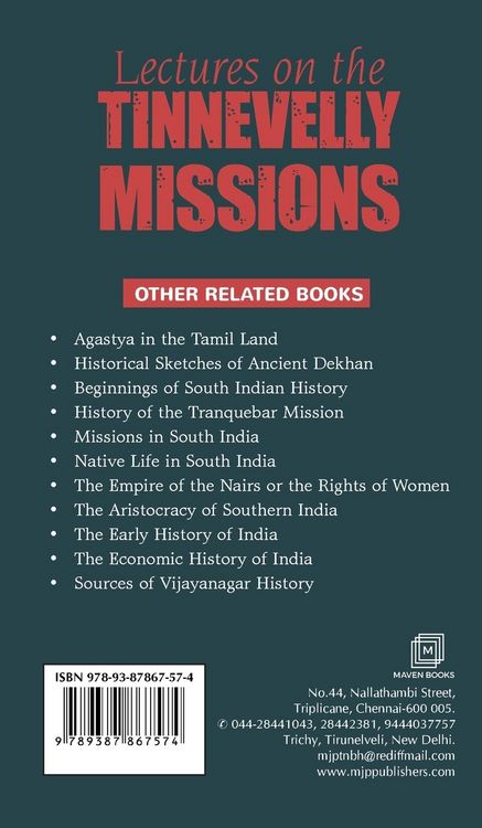 Produktbild: Lectures on the Tinnevelly Missions