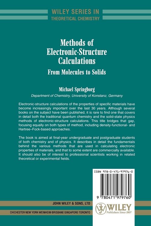 Produktbild: Methods of Electronic-Structure Calculations