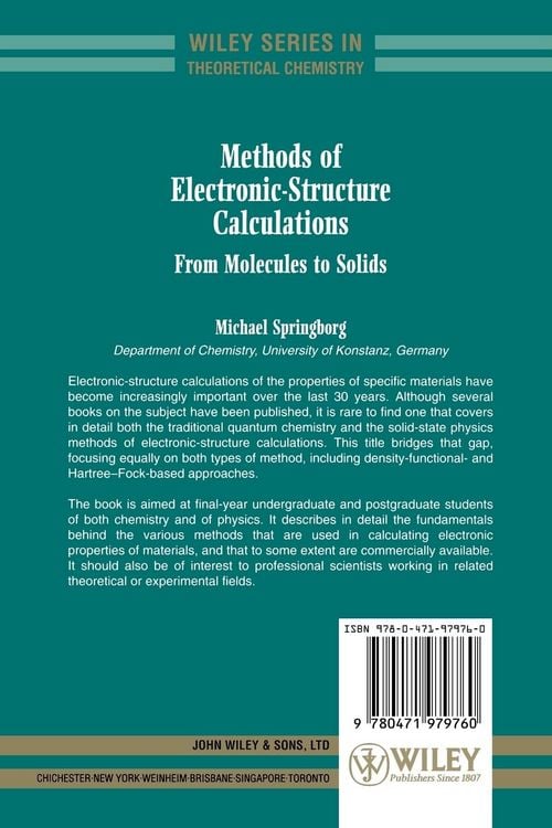 Produktbild: Methods of Electronic-Structure
