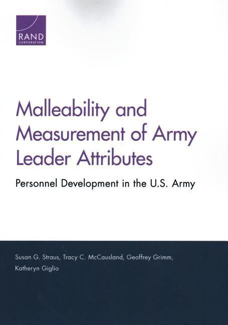 Produktbild: Straus, S: Malleability and Measurement of Army Leader Attri