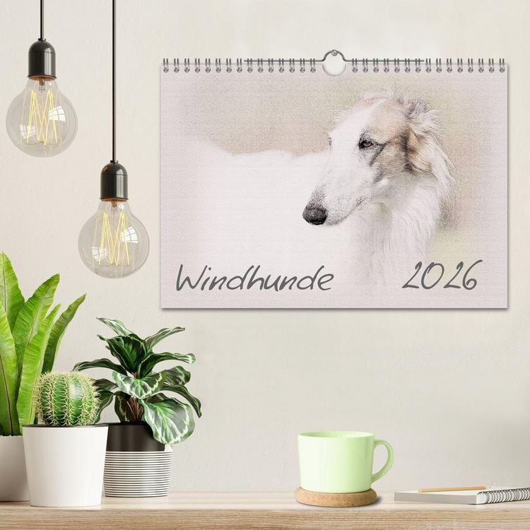 Produktbild: Windhunde 2026 (Wandkalender 2026 DIN A4 quer), CALVENDO Monatskalender