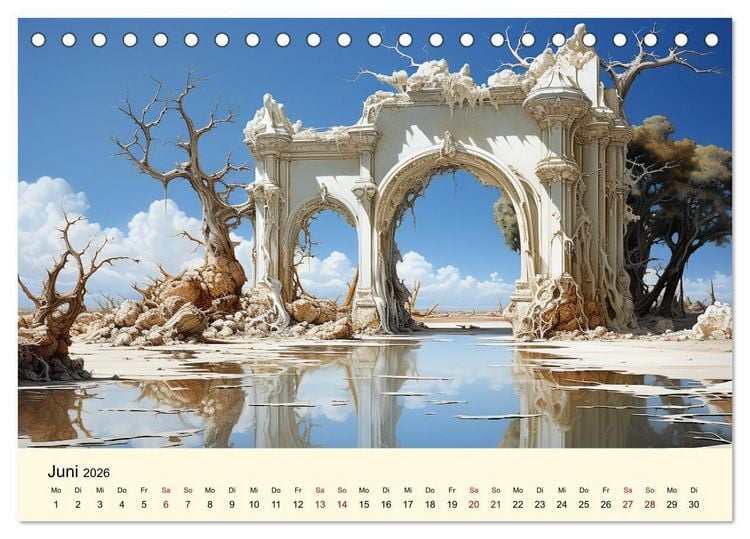 Produktbild: Surreale W&uuml;ste (Tischkalender 2026 DIN A5 quer), CALVENDO Monatskalender