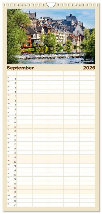 Produktbild: Familienplaner 2026 - M&auml;rchenhaftes Marburg mit 5 Spalten (Wandkalender, 21 x 45 cm) CALVENDO