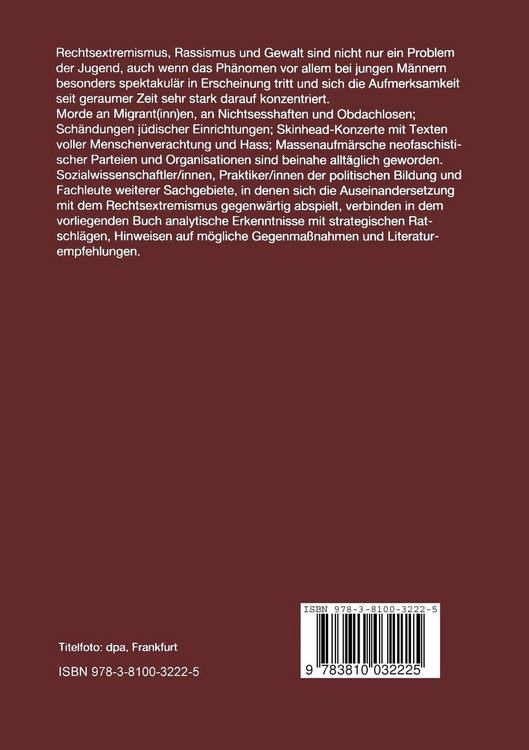 Produktbild: Jugend, Rechtsextremismus und Gewalt