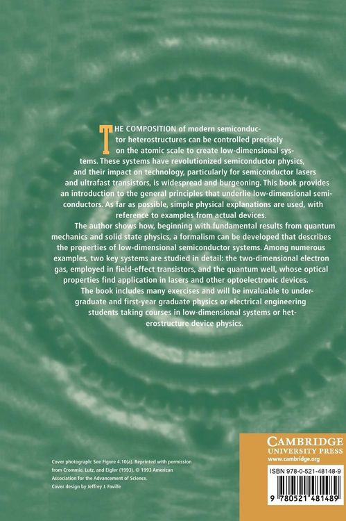 Produktbild: The Physics of Low-Dimensional Semiconductors