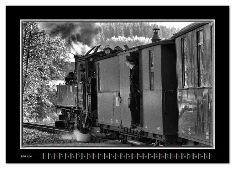 Produktbild: Unter Dampf - Mit der Pre&szlig;nitztalbahn durchs Erzgebirge (Wandkalender 2026 DIN A3 quer), CALVENDO Monatskalender
