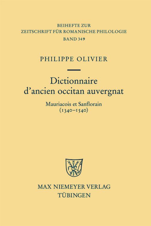 Produktbild: Dictionnaire d'ancien occitan auvergnat