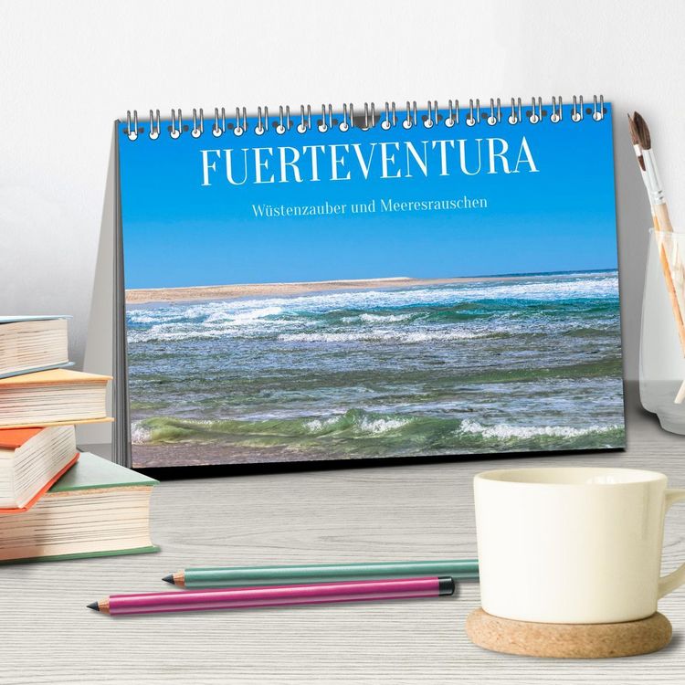 Produktbild: Fuerteventura - W&uuml;stenzauber und Meeresrauschen (Tischkalender 2026 DIN A5 quer), CALVENDO Monatskalender
