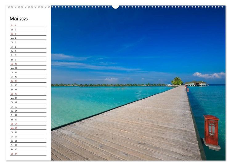 Produktbild: S&uuml;dsee-Inseln. Von Fidschi bis Bora Bora (Wandkalender 2026 DIN A2 quer), CALVENDO Monatskalender