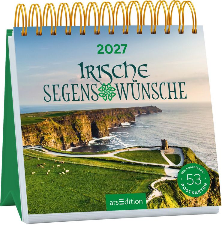 Produktbild: Postkartenkalender Irische Segensw&uuml;nsche 2027