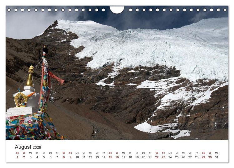 Produktbild: Tibet - Kloster und Landschaft (Wandkalender 2026 DIN A4 quer), CALVENDO Monatskalender