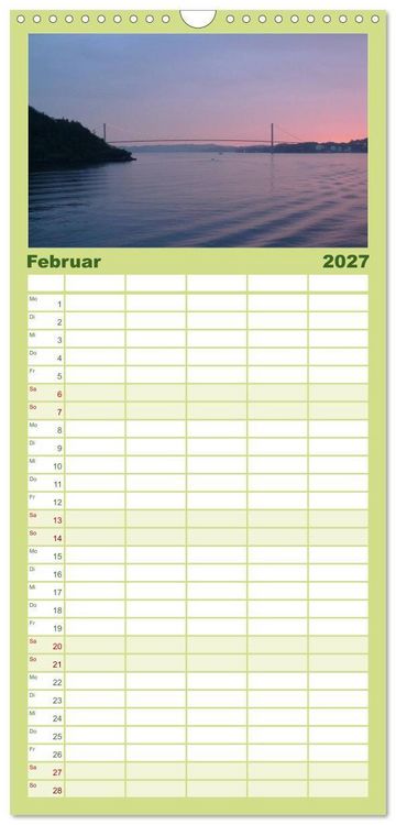 Produktbild: Familienplaner 2027 - Impressionen von Norwegen entlang der Hurtigruten mit 5 Spalten (Wandkalender, 21 x 45 cm) CALVENDO