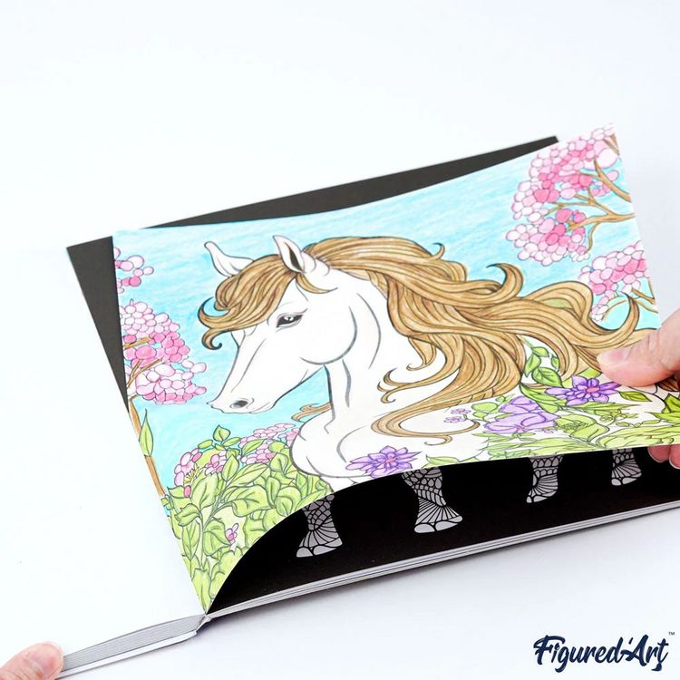 Produktbild: FiguredArt CB-AU01 - Malbuch f&uuml;r Erwachsene, Tieruniversum, 50 Seiten, 21x21cm