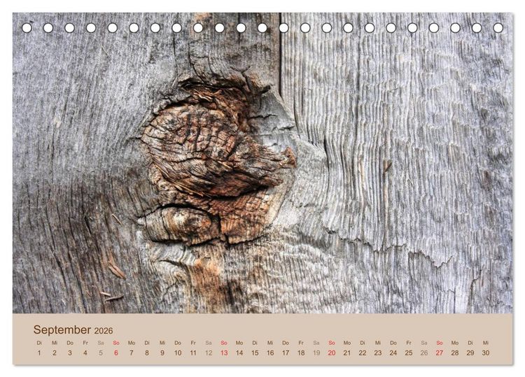 Produktbild: Farben des Holzes (Tischkalender 2026 DIN A5 quer), CALVENDO Monatskalender