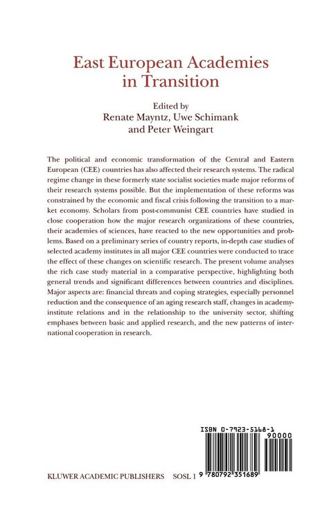 Produktbild: East European Academies in Transition