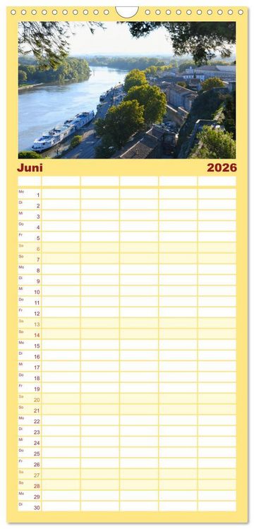 Produktbild: Familienplaner 2026 - Lieblingsland Frankreich mit 5 Spalten (Wandkalender, 21 x 45 cm) CALVENDO