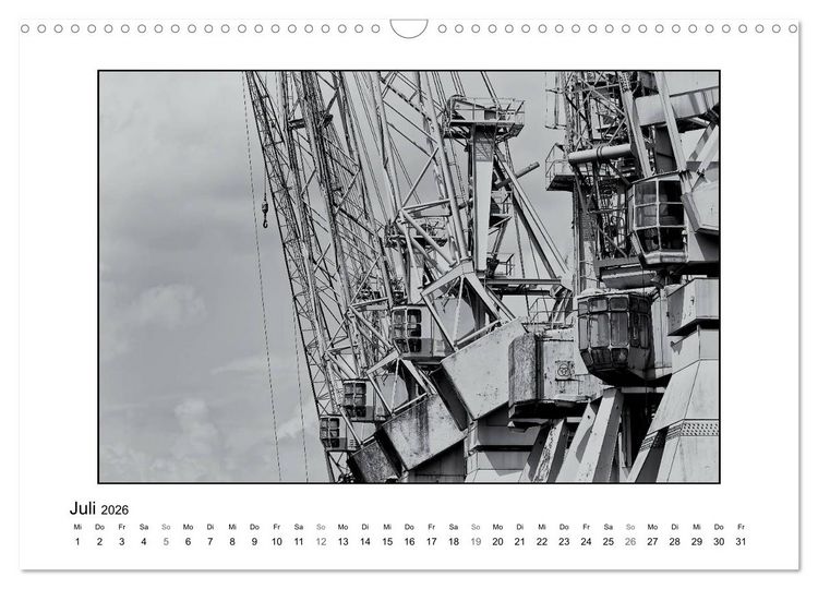 Produktbild: Hamburg in schwarz-wei&szlig; (Wandkalender 2026 DIN A3 quer), CALVENDO Monatskalender