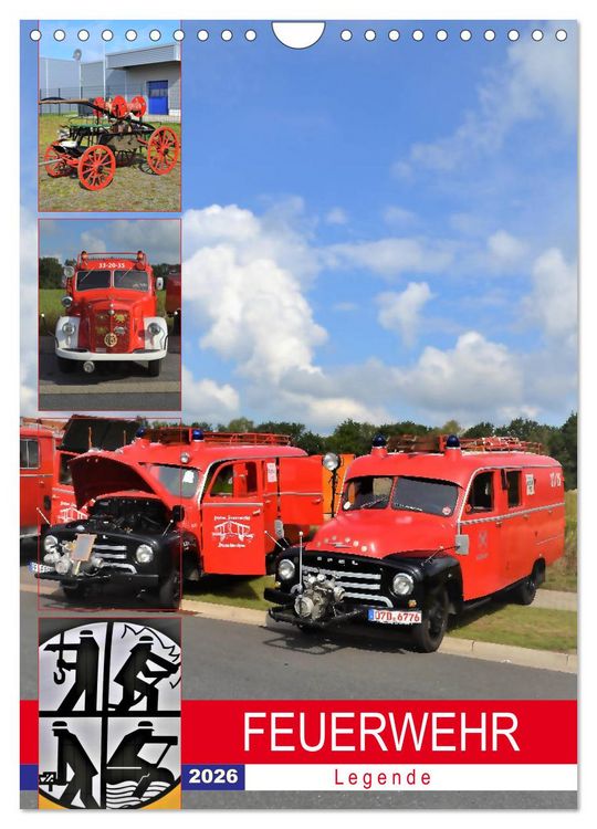 Produktbild: FEUERWEHR-Legende (Wandkalender 2026 DIN A4 hoch), CALVENDO Monatskalender