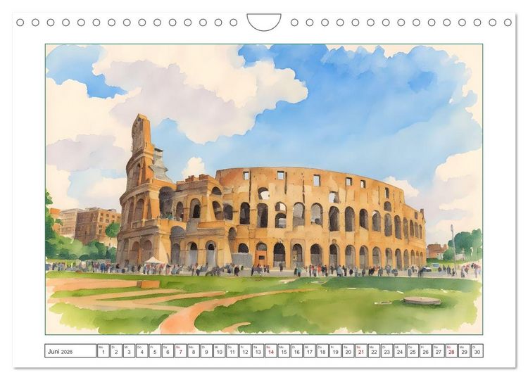 Produktbild: Italien - Baudenkm&auml;ler, Berge und Meer (Wandkalender 2026 DIN A4 quer), CALVENDO Monatskalender