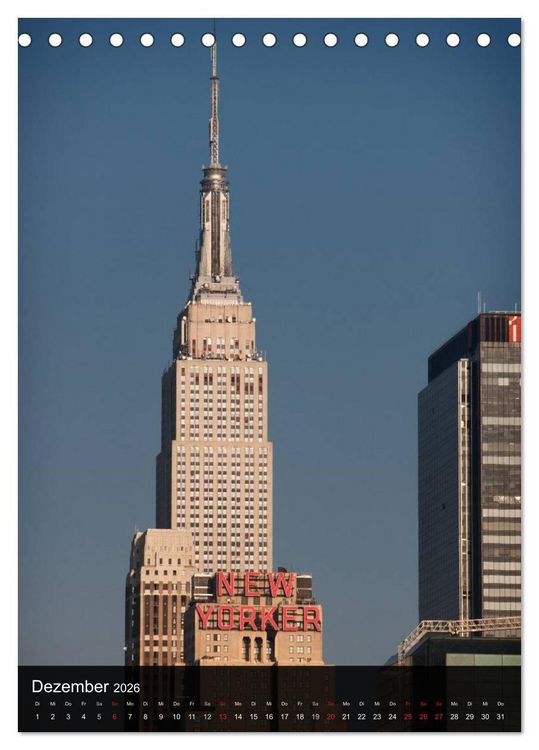 Produktbild: New York (Tischkalender 2026 DIN A5 hoch), CALVENDO Monatskalender
