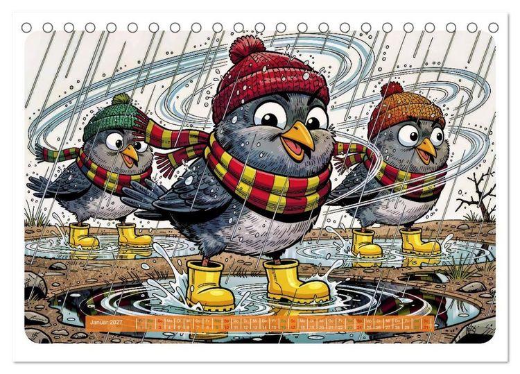 Produktbild: Lustige Sturmv&ouml;gel - Comic (Tischkalender 2027 DIN A5 quer), CALVENDO Monatskalender