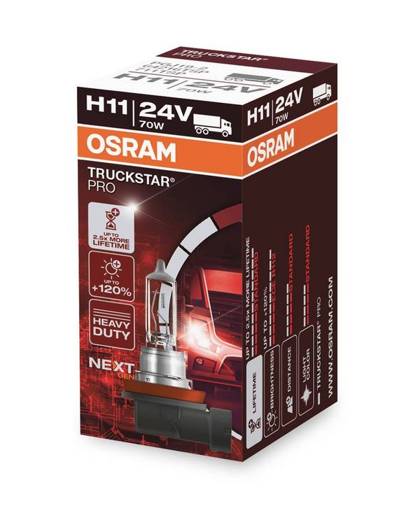 Produktbild: Osram Automotive 64216TSP Halogen Leuchtmittel Truckstar H11 70W 24V