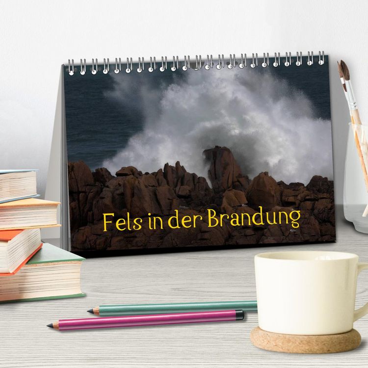 Produktbild: Fels in der Brandung (Tischkalender 2026 DIN A5 quer), CALVENDO Monatskalender