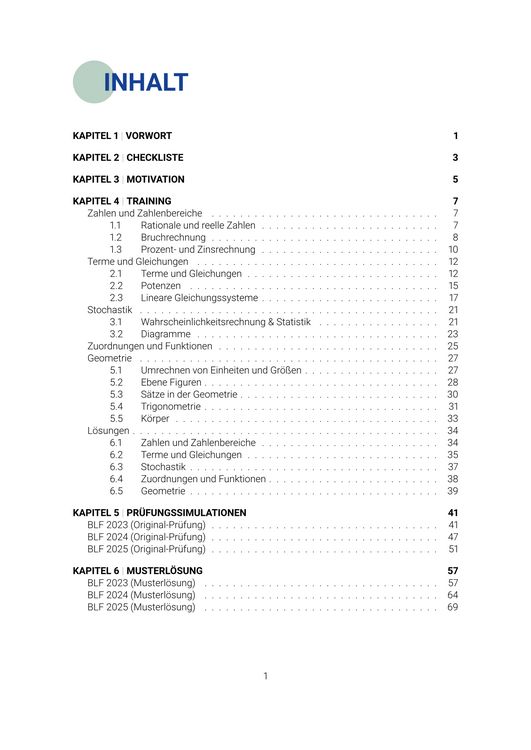 Produktbild: Pr&uuml;fungsheft & Training - 2026 Mathematik BLF - Sachsen - Original-Pr&uuml;fungen und L&ouml;sungen