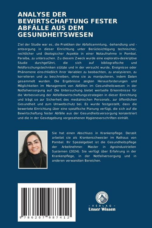 Produktbild: Analyse der Bewirtschaftung Fester Abf&auml;lle Aus dem Gesundheitswesen
