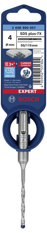 Produktbild: Bosch Accessories EXPERT SDS plus-7X 2608900057 Hammerbohrer 1 St&uuml;ck 4 mm Gesamtl&auml;nge 115 mm SDS-Plus 1 St.