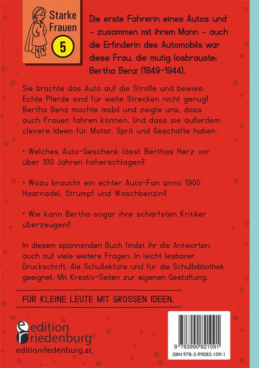 Produktbild: Bertha Benz - Die erste Autofahrerin